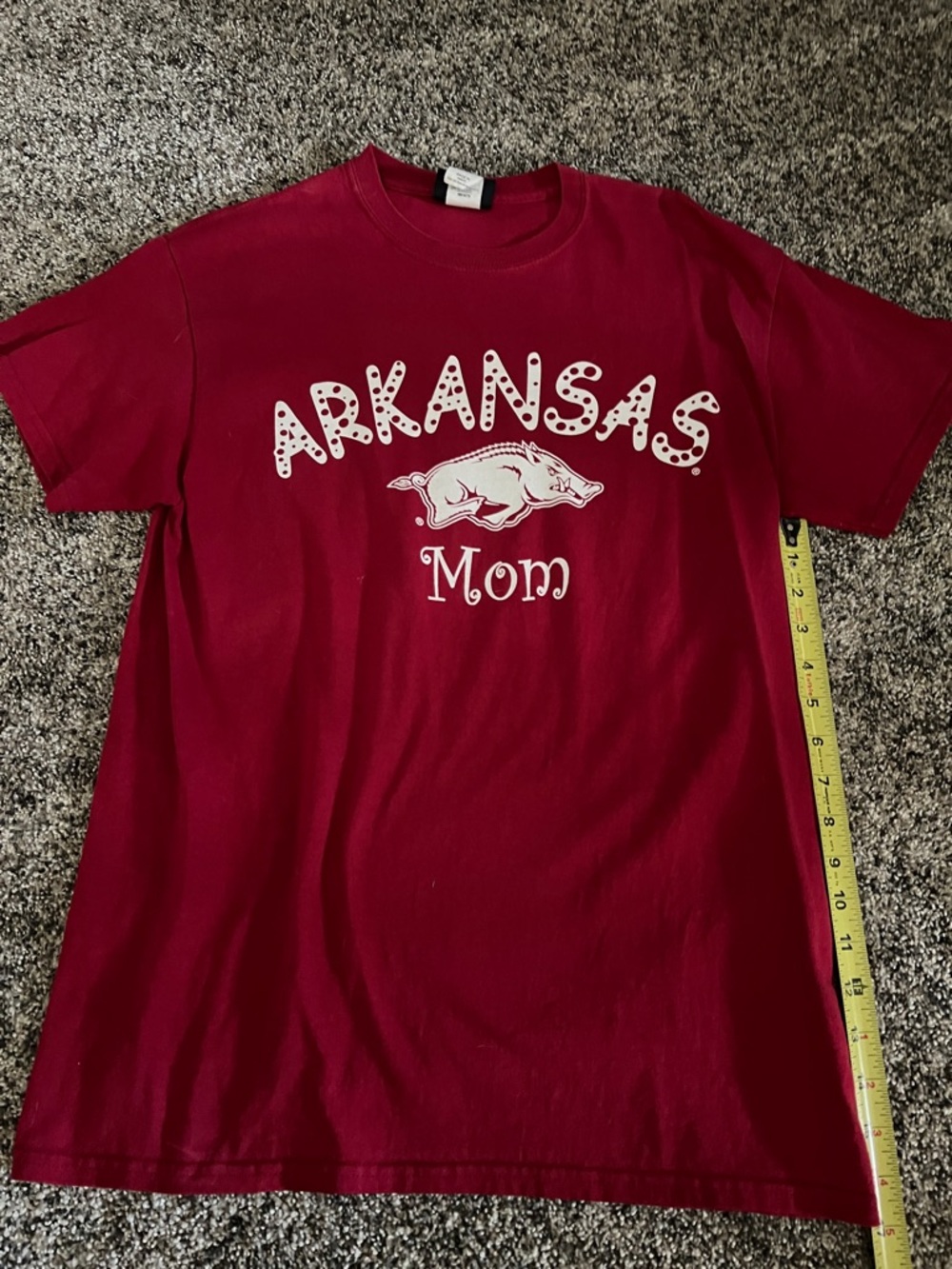 MV Sport Red Arkansas Razorback Mom Crewneck T‑Shirt